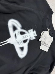 Vivienne Westwood Black Big Logo New Sweatshirt Luxury