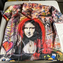 Unbranded Hooded Sweatshirt All Over Graphic Design Pullover Colorful Size 3XL