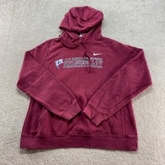 Nike Sweater Mens Size Large Alpharetta Basketball Hoodie Maroon Pullover