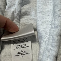 Vintage Hanes Hoodie Adult Mens L Grey Light Heather Full Zip Blank 90s Y2k