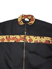 VINTAGE Cityscape Sweater Size Large Zip Maple Leaf Fall Autumn Sweatshirt