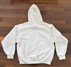 Fruit of the Loom Heavyweight Super Cotton Hoodie Size Lg. White NOS