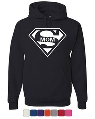 Super Mom Sweatshirt Funny Superhero Parody Hoodie Mother’s Day Gift Mommy Bday