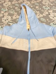 Unbranded Mens Medium Sherpa Hoodie Sweatshirt Black Blue Grey Color Block Zip