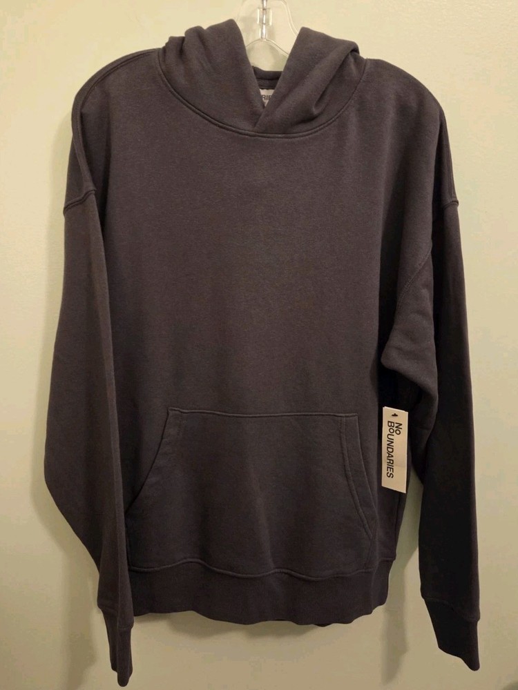 No Boundaries Men’s SMALL Oversize Hoodie Hooded Sweatshirt CHARCOAL GRAY #10726