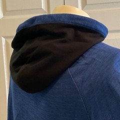 Men’s Spalding Pullover Hooded Royal Space Dyed Athletic Hoodie Blue Size XL