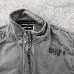 Angelo Litrico Sweatshirt Mens Large Gray Full Zip Logo Embroidered Spell Out