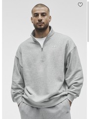 Alo Yoga Accolade 1/4 Zip Pullover Mens Medium Heather Grey New NWT
