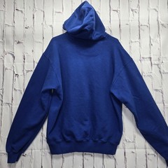 Champion Sweatshirt Hoodie Pullover Adult Large Blue Cotton Polyester Stitched