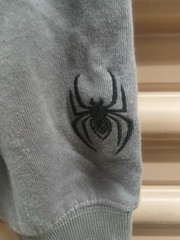 Marvel SpiderMan Hoodie Sweatshirt Gray Embroidered Logo NWT Men’s Size XS