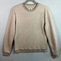 Marine Layer Men’s Corbet Quilted Crewneck Size Medium Oatmeal