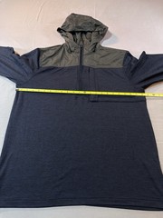 Badlands Mens Blue Long Sleeve Axin 1/4 Quarter Zip Pullover Hoodie Size Large