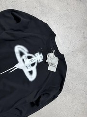 Vivienne Westwood Black Big Logo New Sweatshirt Luxury