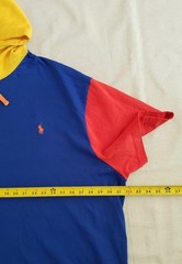 POLO RALPH LAUREN Men’s Size 4X B Sweatshirt Color Block Short-Sleeve Hoodie
