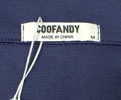 Coofandy 1/4 Zip Pullover Polyester Spandex Mock Neck-Men’s M-Navy Blue-NWT