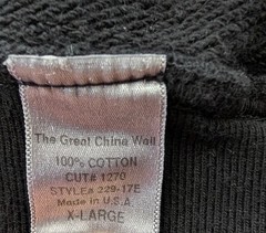 The Great China Wall Swarovski Scroll Studs Black XL Mens Hoodie