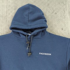 Facebook Hoodie Tyndale Heavyweight Flame Resistant Blue Men Medium Made in USA