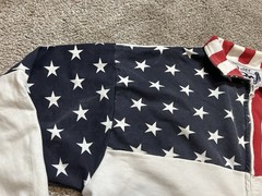 ESY Sweatshirt Men XL American Flag Full-Zip with 8 Sewn Vietnam Veteran Patches