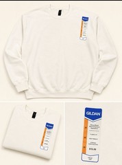Gildan crewneck sweatshirt White