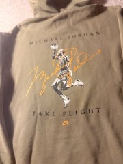 Jordan Air Jordan Flight Collection Green Fleece Pullover Hoodie Men’s L Logo