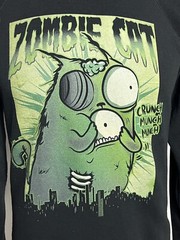 Zombie Cat Crunch Munch Munch Sweatshirt Size Medium Black Independent Trading