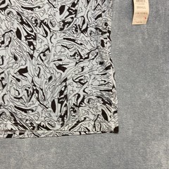 I.N.C International Concepts Hoodie Mens Small Black Gray Geometric Short Sleeve