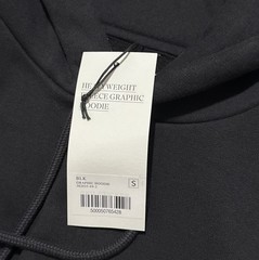 NEW Hill City Heavyweight Fleece Graphic Hoodie Mens Size Small Black Zip Pocket