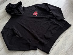 Vivienne Westwood Hoodie LARGE Size Embroidered Hearth Logo Patch Black Cotton