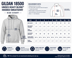 Gildan 18500 Unisex Blank Heavy Blend Pullover Hoodie Plain Sweatshirt XS – 5XL