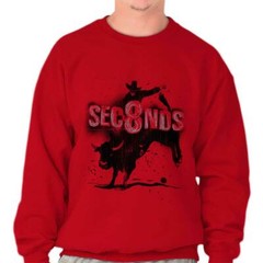 Eight Seconds Country Bull Riding Cowboy Gift Men’s Long Sleeve Crew Sweatshirt