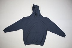 24 Tultex 320 Fleece Lined Heather Denim Pullover Hoodie Sweatshirt Blank Mens L