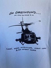 Vtg US 240th Assault Helicopter Company Sweatshirt XL Greyhounds MAD DOG Vietnam