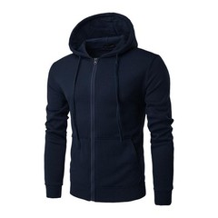 Autumn Men Sweatshirts Long Sleeve Jacket Hoodie Zipper Closure Jacket Male Hood