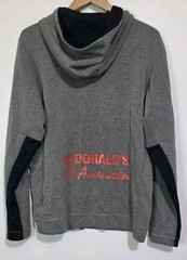 Adidas Gray Full Zip Front Hoodie L McDonald’s All American Games Basketball EUC