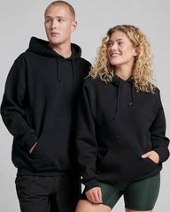 Super Heavyweight Hoodie Boxy Oversized Fit Unisex Double Layered Hood Black Bla