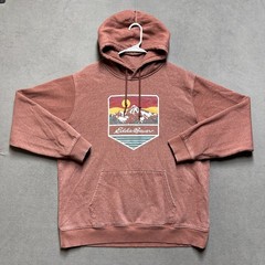 Eddie Bauer Sweatshirt Mens XL Heather Henna Red Graphic Outdoor Hoodie EUC