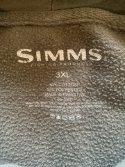 Simms Fishing Products Hoodie Men’s 3XL Camo Pullover Logo Outdoor Sweatshirt