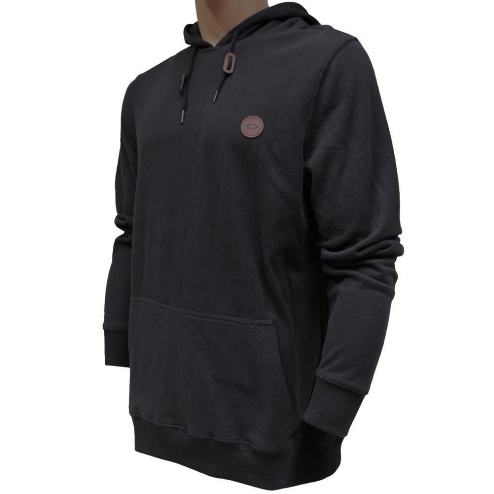 Oakley Langley Hoodie Mens Size S Small Jet Black Fleece Hooded Jumper Sweater