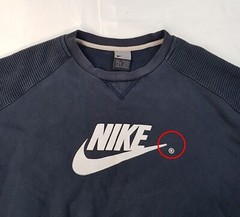 NIKE CENTER LOGO SIZE L-XL MENS COTTON PULLOVER JUMPER SWEATSHIRT VINTAGE Y2K