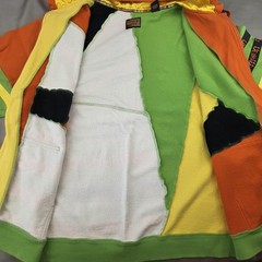 Miskeen Hoodie Mens XL Multicolor Full Zip Graphic Fleece Sweatshirt Colorful