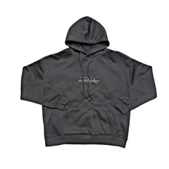 NWOT Overthinker Black Pullover Hoodie Unisex One Size Minimalist Graphic