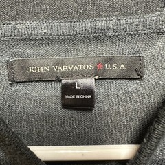 John Varvatos Hoodie Mens Large Gray Striped Rayon Linen Blend Drawstring GUC