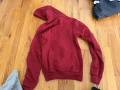 American Apparel Hoodie Unisex Classic Zip up – Maroon Size XXS