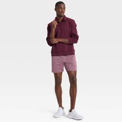 Men Spacer Half Zip Sweatshirt – All In Motion Burgundy L