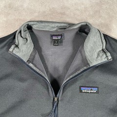 Patagonia MEN’S R1 Regulator Daily Zip-Neck Pullover Sz Medium Grey Sweater