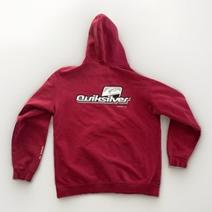 Vintage Quiksilver Hoodie y2k baggy skate Surf 2000s Surfing Fits Large