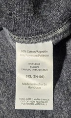 NWT Athletic Works Mens 3XL (54-56) Fleece Crewneck Sweatshirt Black Heather