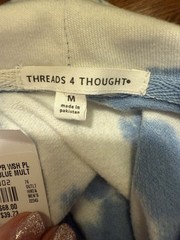 Threads 4 Thought Sustainable Apparel Men’s Blue Tie Dye Hoodie Lightweight