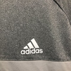 Adidas Sweater Large Adult Gray 3 Stripes Competition Logo 1/4 Zip Pullover Mens