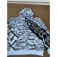 Ecko Unltd Mens White Camo Hoodie Rhino Logo Streetwear Sweatshirt XL EO31H642